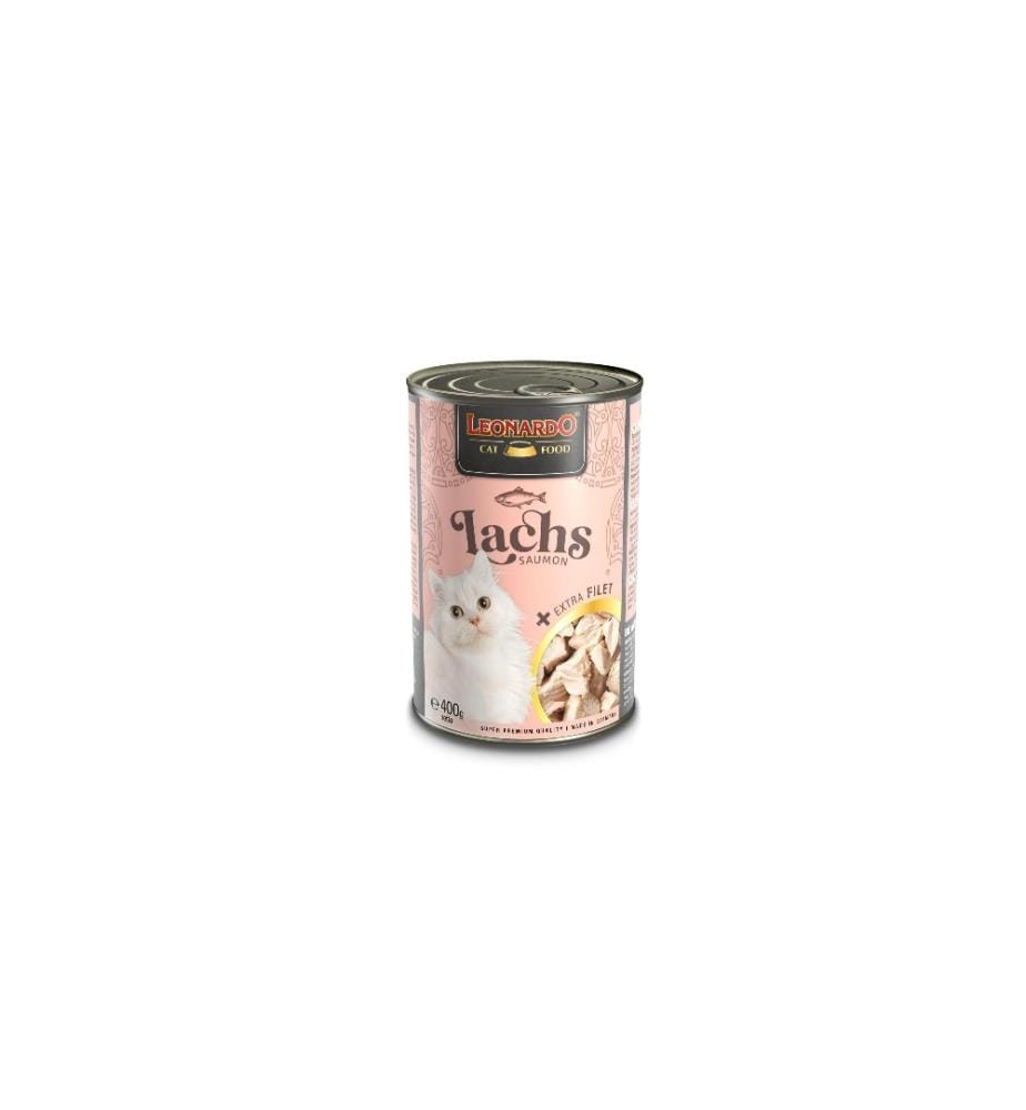 LEONARDO CAT FOOD - Alimentation humide Saumon filet supplémentaire, 400 g