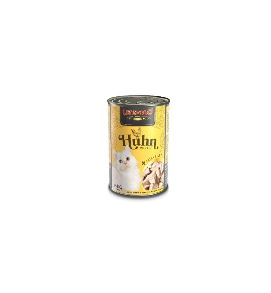 LEONARDO CAT FOOD - Alimentation humide Poulet filet supplémentaire, 400 g