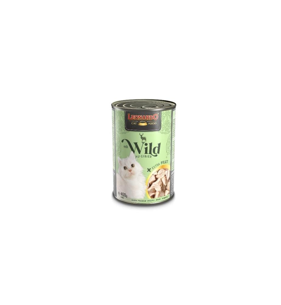 LEONARDO CAT FOOD - Alimentation humide Gibier filet supplémentaire, 400 g