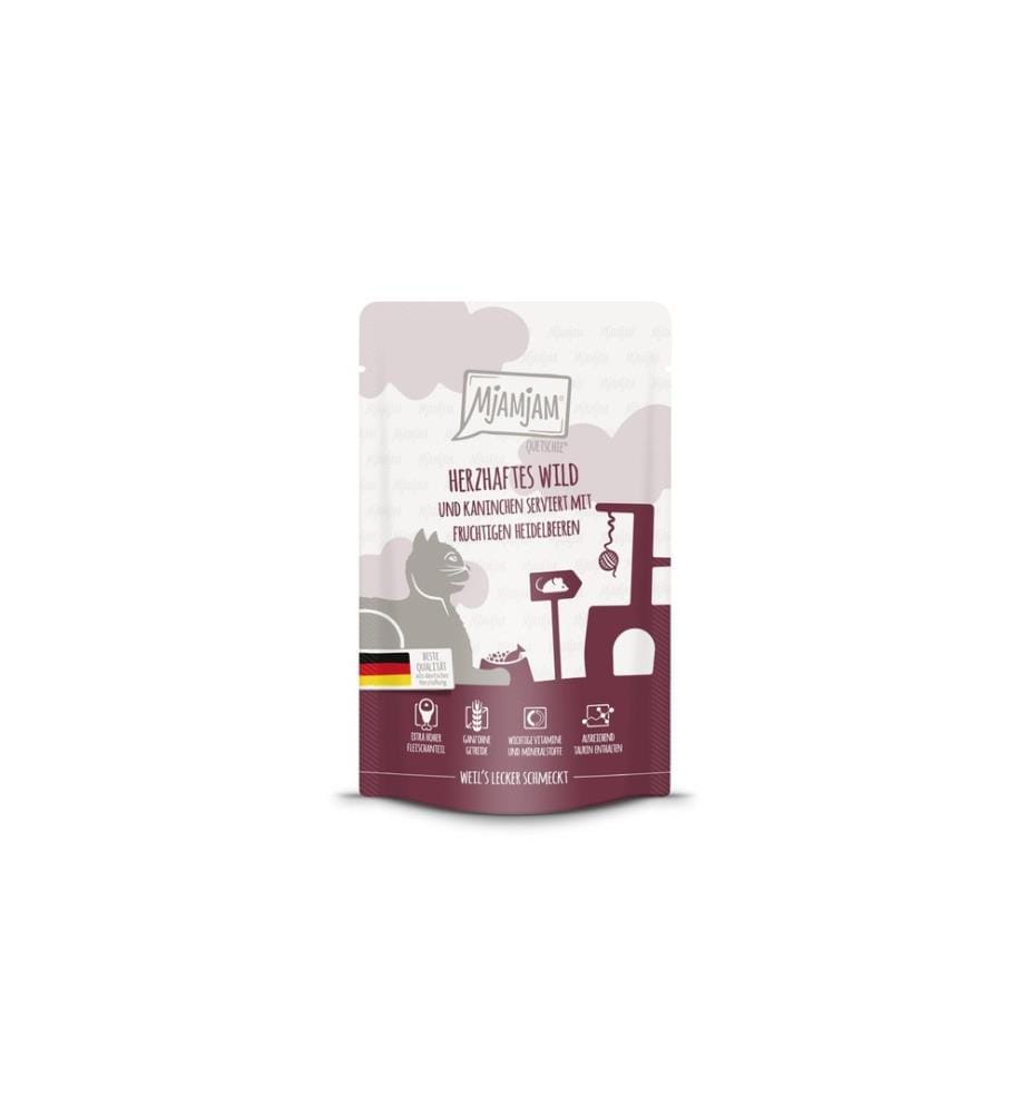 Mjamjam - Alimentation humide Quetschie gibier & lapin, 125 g