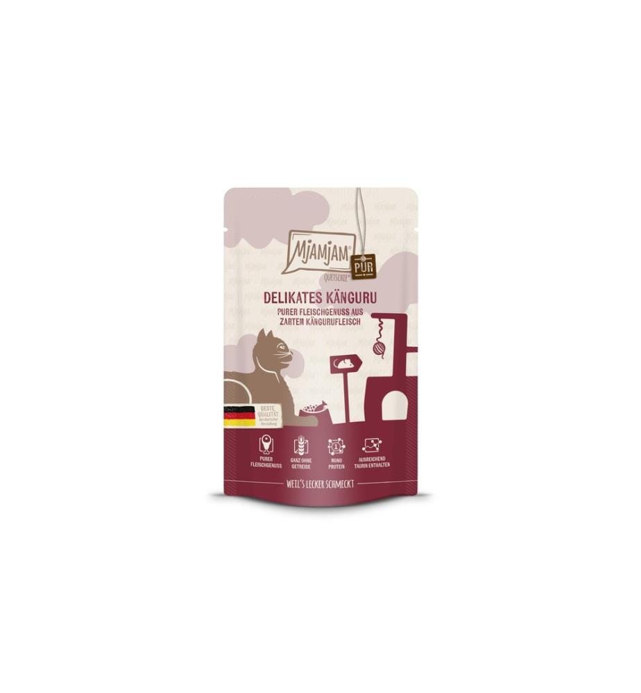 Mjamjam - Alimentation humide Quetschie Kangourou pur, 125 g