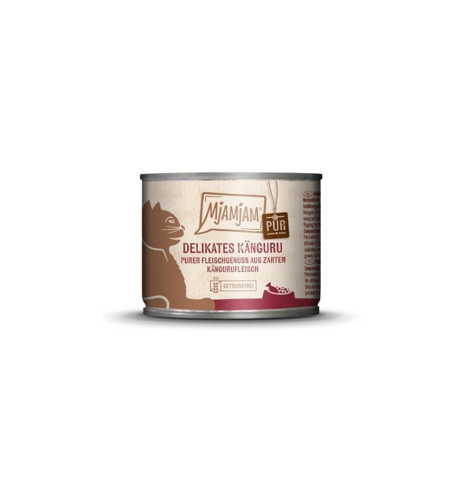 Mjamjam - Alimentation humide Boîte de kangourou pur, 200 g