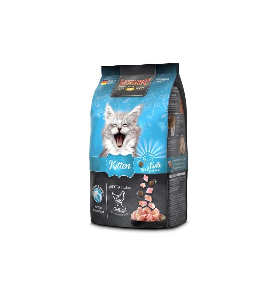 LEONARDO CAT FOOD - Alimentation sèche Kitten Volaille, 300 g