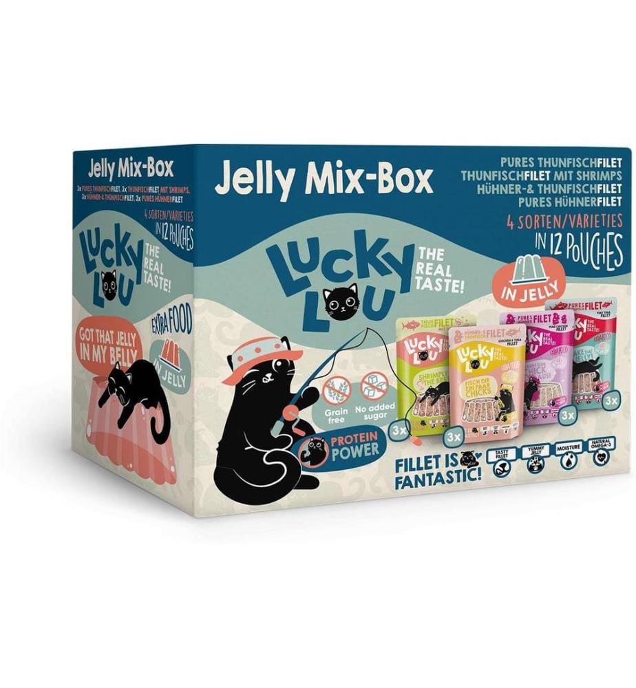 Lucky Lou - Boîte Extra Food Mix en gelée, 12 x 70 g