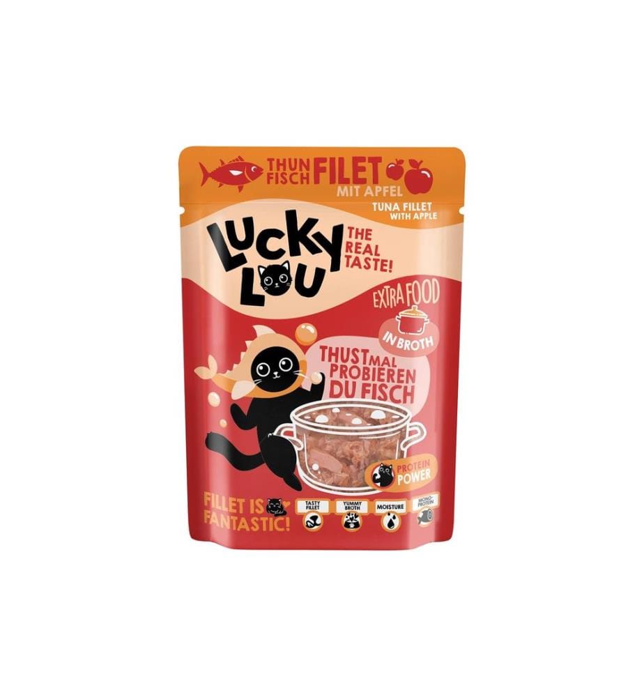 Lucky Lou - Extra Food Thon à la pomme en bouillon, 70 g