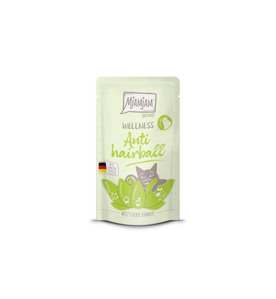 Mjamjam - Alimentation humide Poulet Wellness Anti Hairball, 125 g