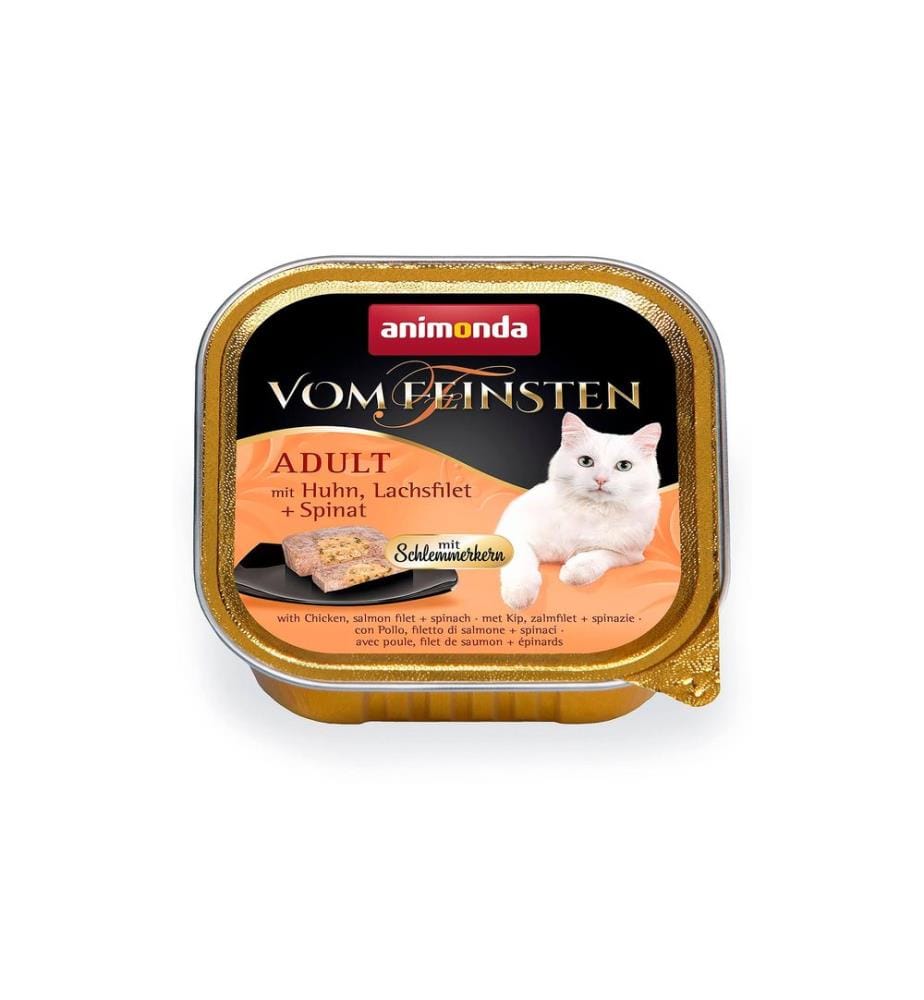 animonda Nourriture humide vom Feinsten, Schlemmerkern Poulet/Saumon 100g