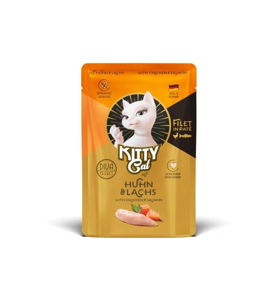 KITTY Cat Nourriture humide KittyCat Filét Paté Poulet Poulet, Saumon 85 g