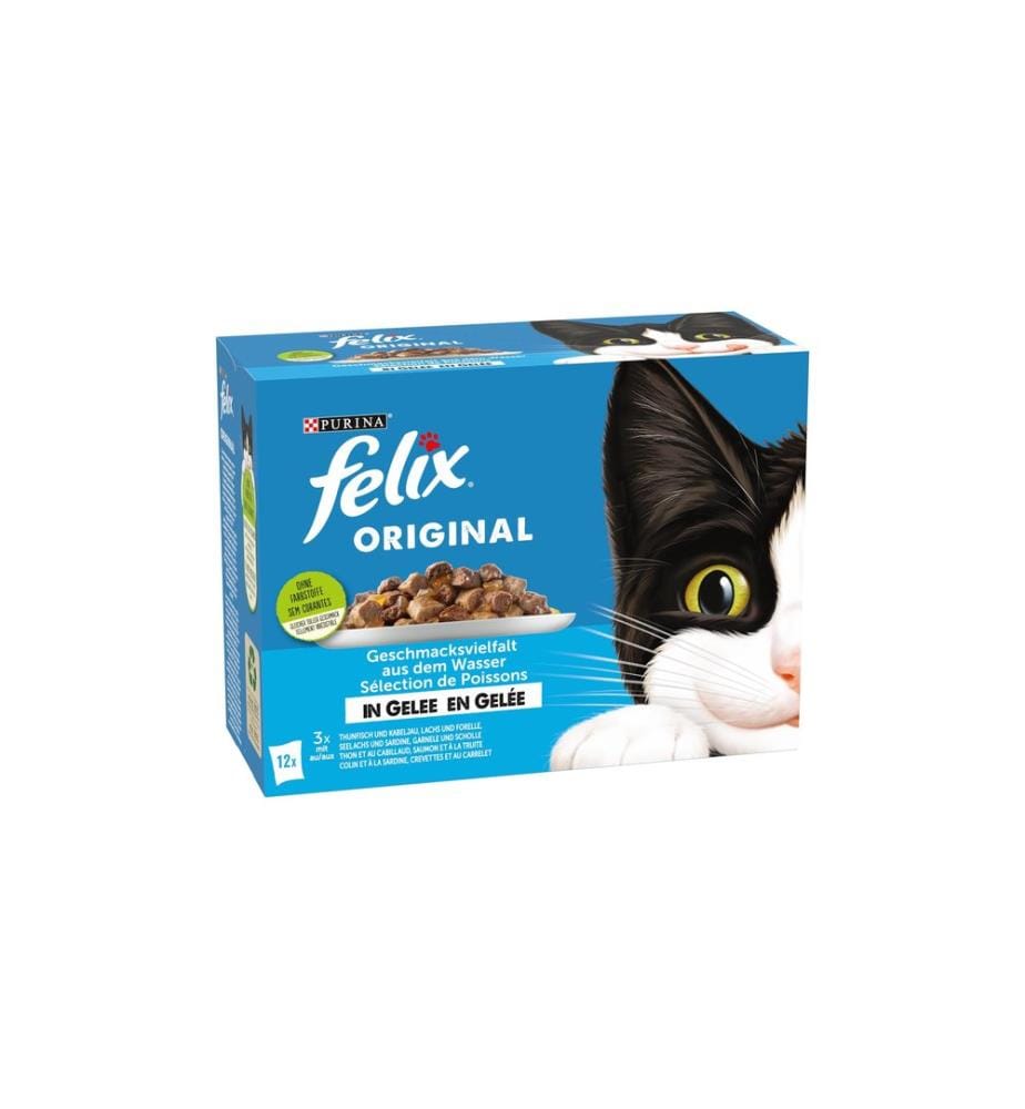 Pâtée Felix Poisson en gelée, 12 x 85 g