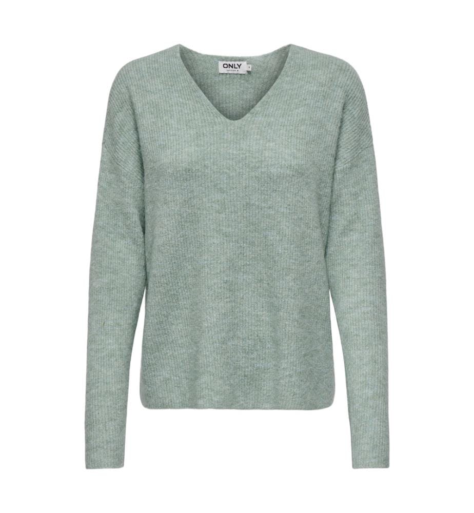 Pull-over - Mélange bleu surf