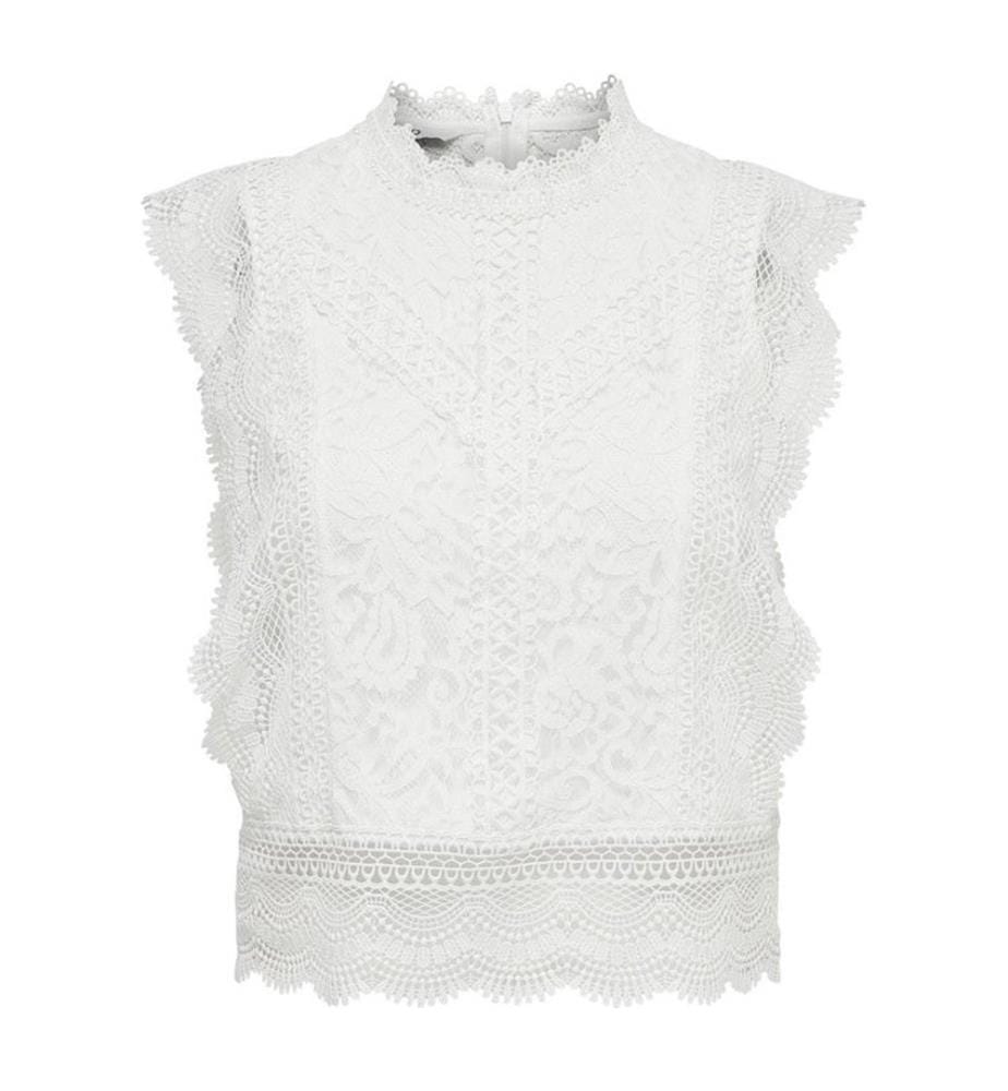 Top Karo - Blanc