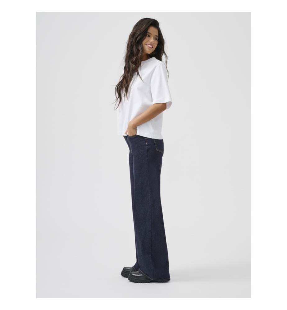 Jean Large Taille Haute Madison - Denim Bleu Foncé