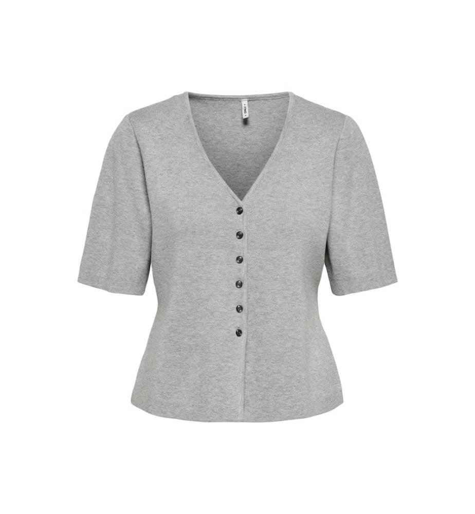 Cardigan en maille - Mélange gris clair Boutons gris foncé