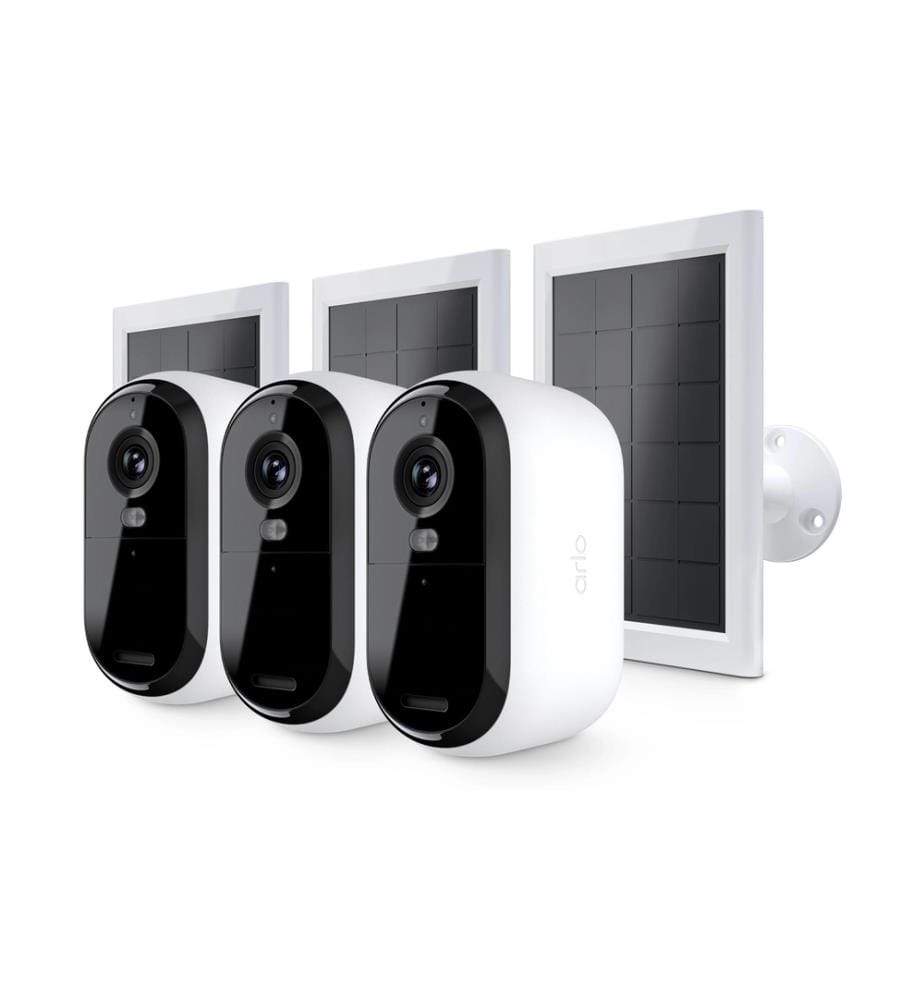 Arlo - Essential 3 2K, set de 3 avec panneau solaire