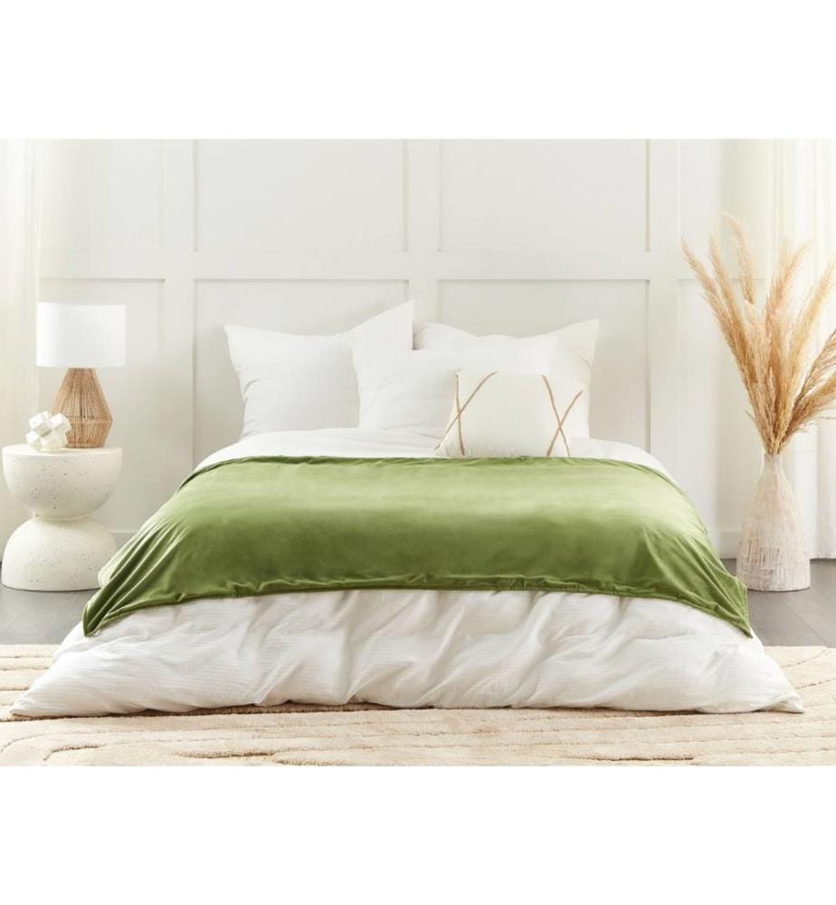 Housse de couette pour couverture lestée Vert foncé Tissu polyester 120 x 180 cm Motif uni Design moderne Textile de chambre à coucher
