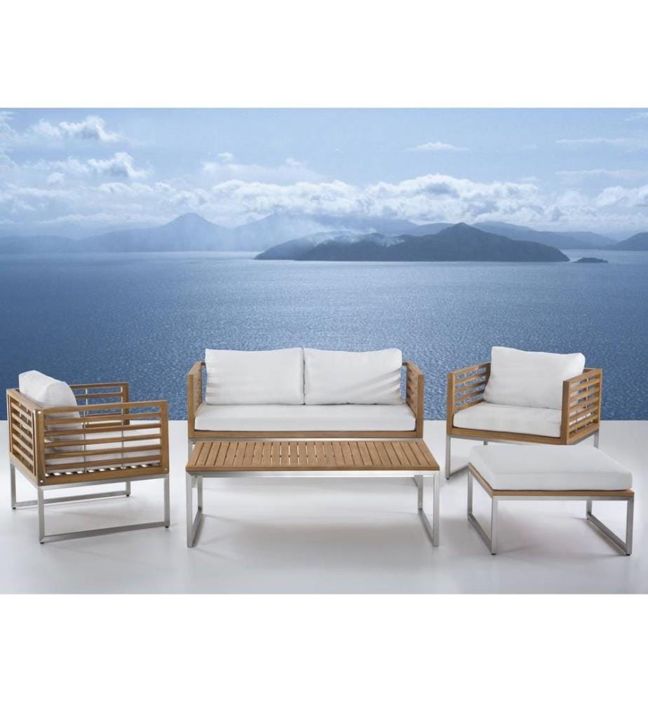 Set de 8 Housses Blanches pour Ensemble de Jardin Faciles d'Entretien et Pratiques