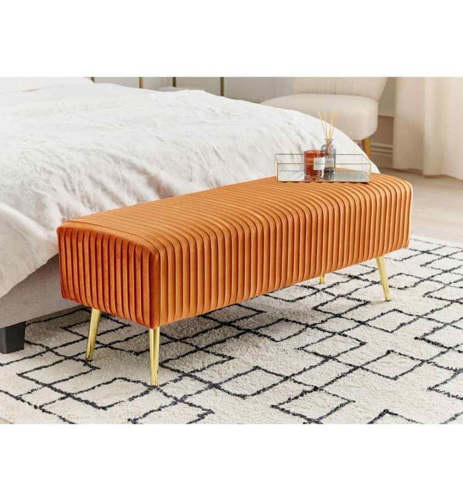 Banc rembourré PATERSON Velours Orange