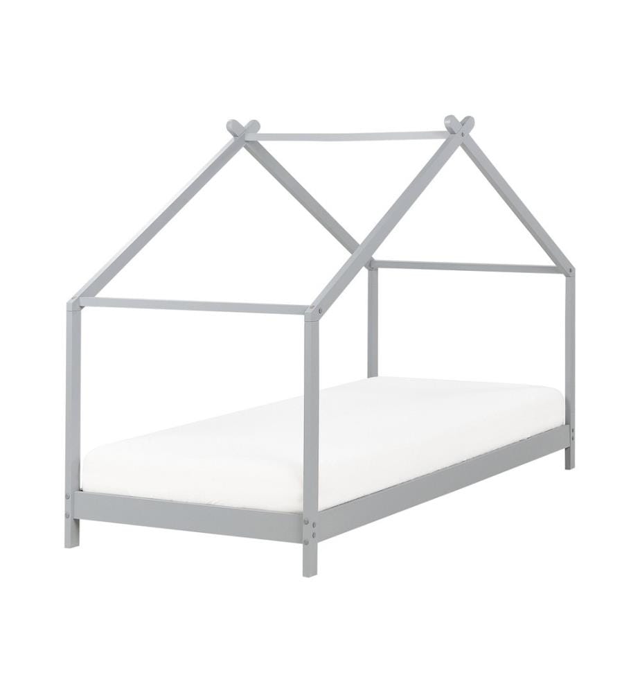 Lit d'enfant Maison Bois de pin ORLU 90 x 200 cm Gris