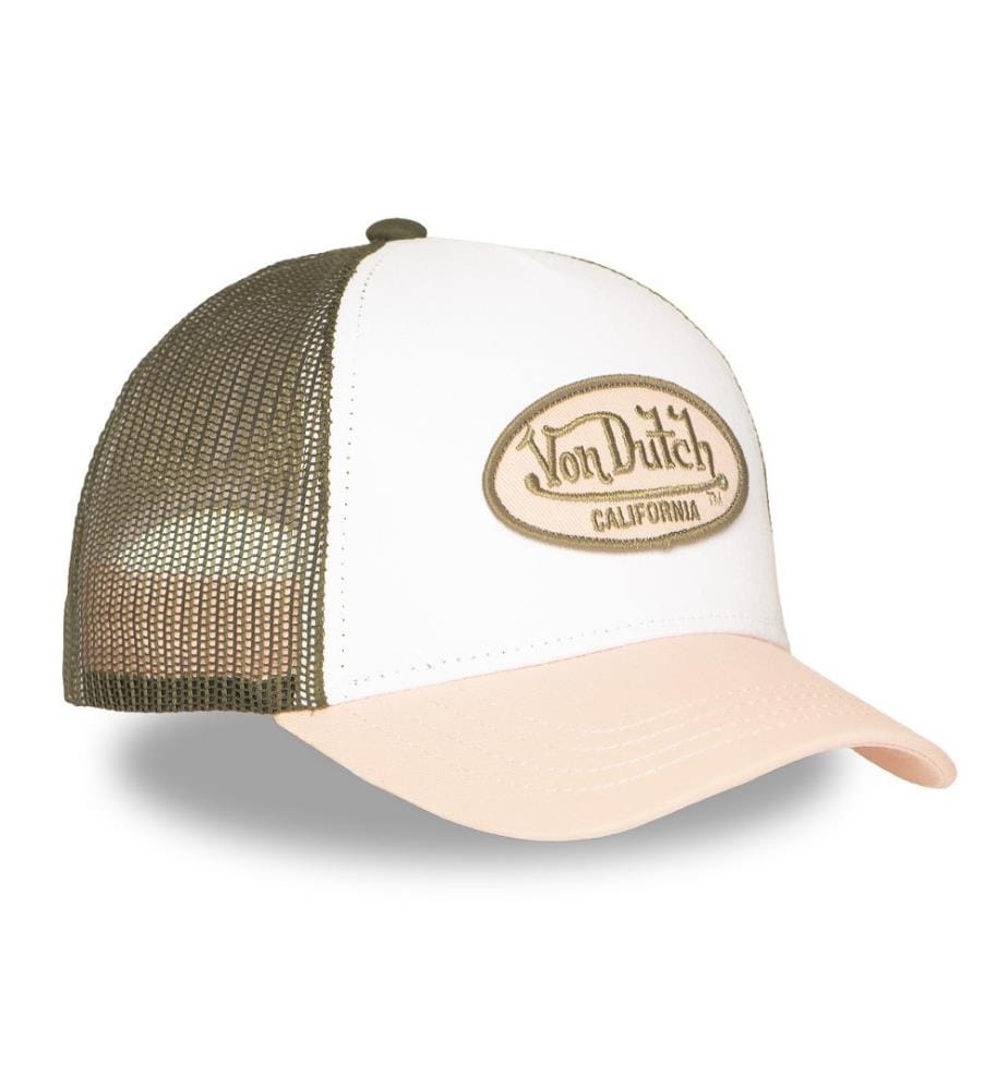 Casquette - Corail, Marron et Blanc
