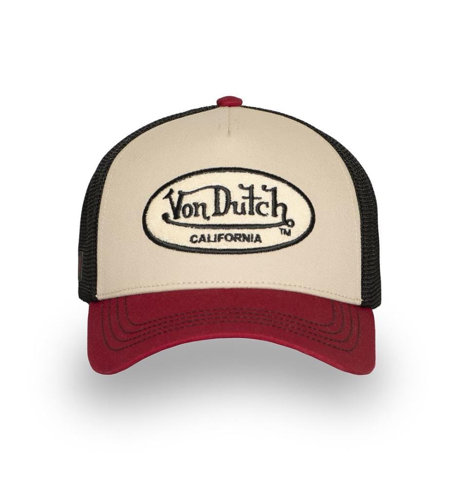 Casquette - Noir, Beige et Bordeaux