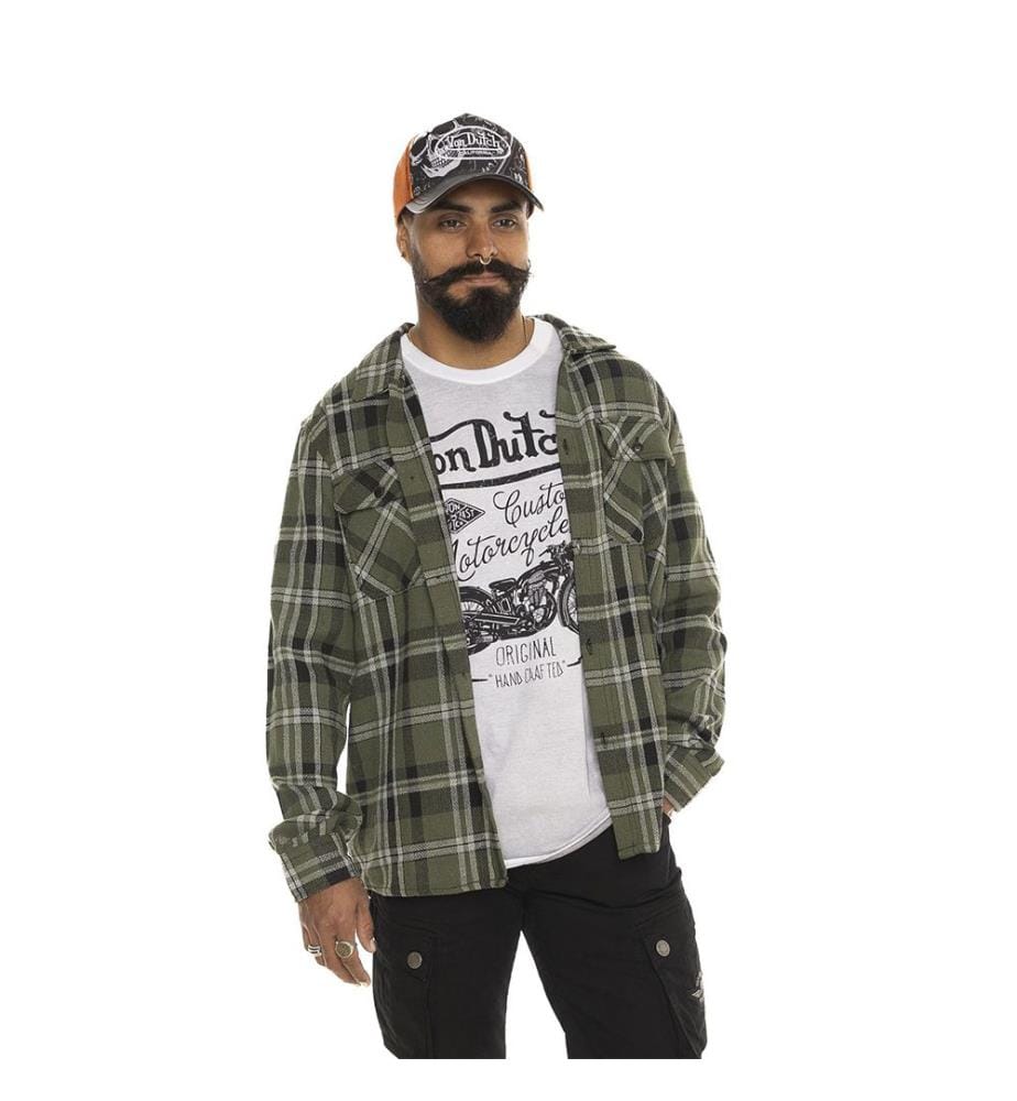 Chemise - Kaki, Gris, Blanc et Noir