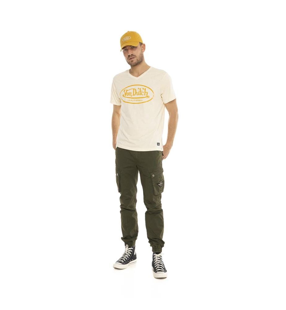 T-shirt - Écru et Orange