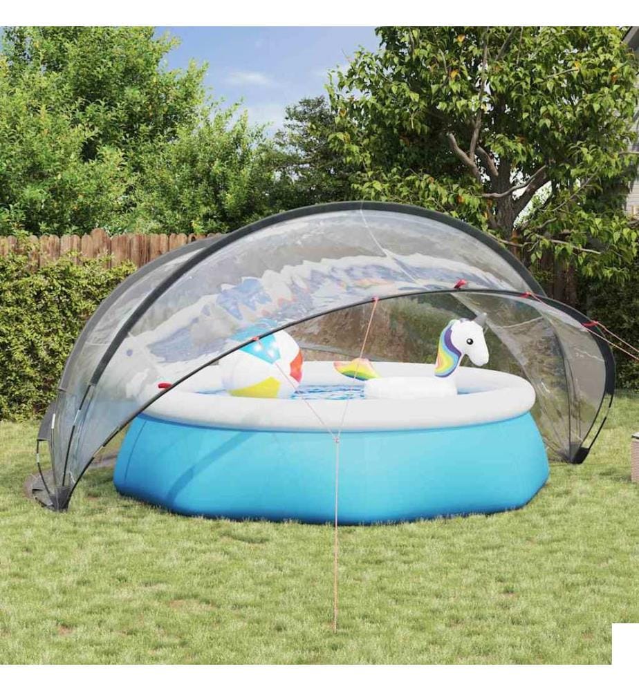 Dôme de piscine Transparent 472 x 460 x 229 cm PVC