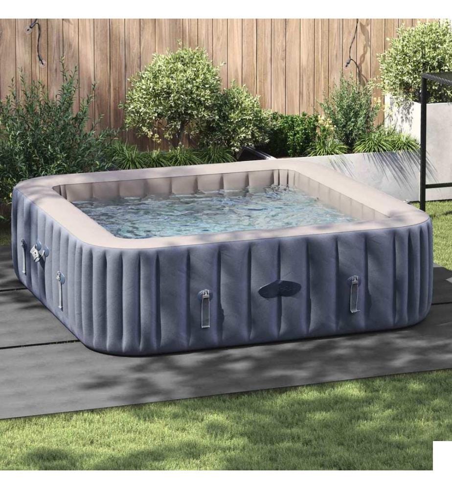 Tapis de piscine Gris clair 396 x 396 x 0,1 cm Tissu non tissé