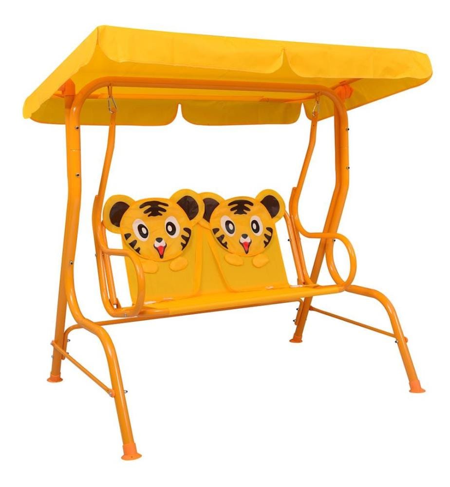 Balancelle pour enfants Jaune 115x75x110 cm Tissu