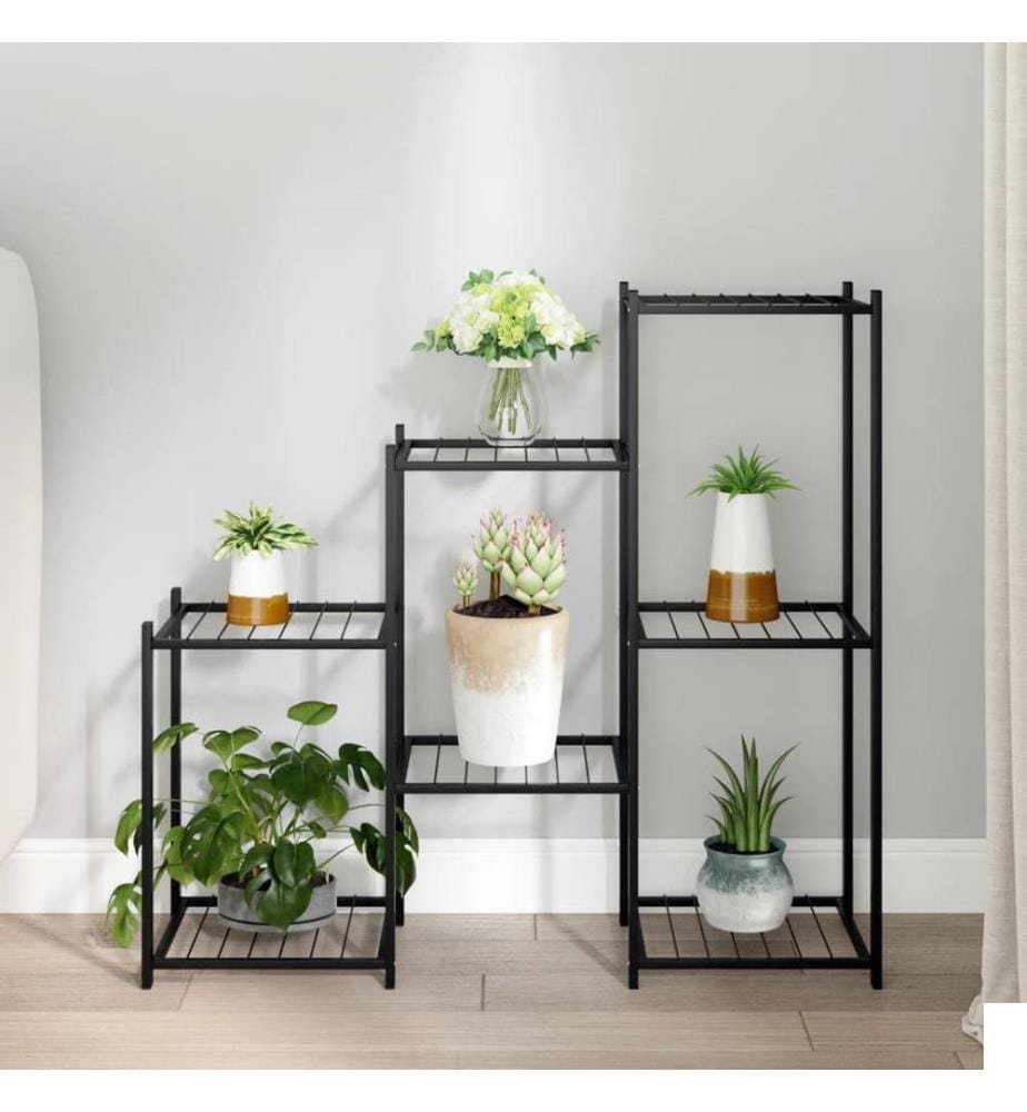 Jardinière 83x25x80 cm Noir Fer