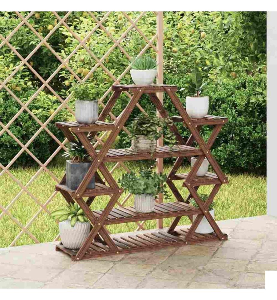 Support à fleurs 110x25x105 cm bois massif de sapin