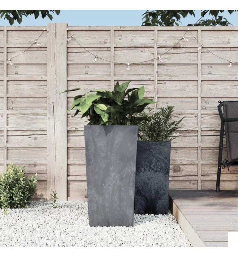 Jardinière et intérieur amovible gris 21/49 L PP aspect béton