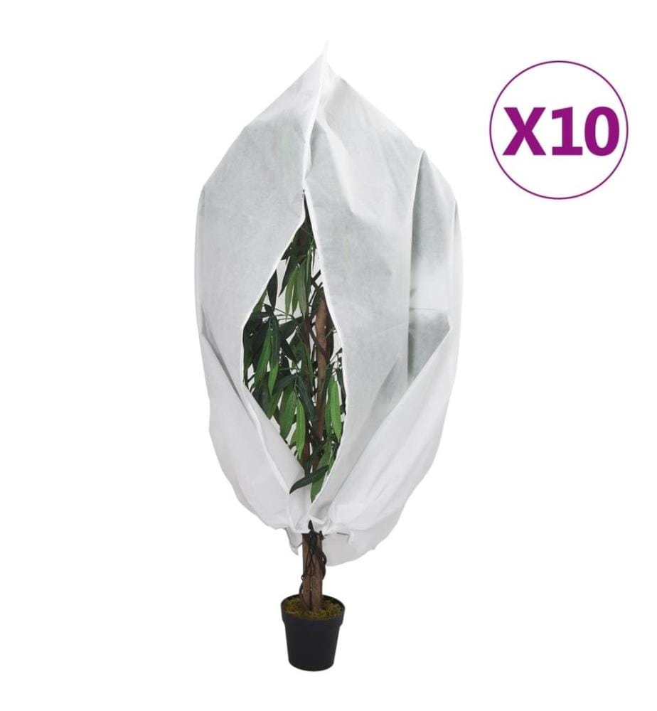 Housses de protection pour plantes avec fermeture éclair 10 pcs
