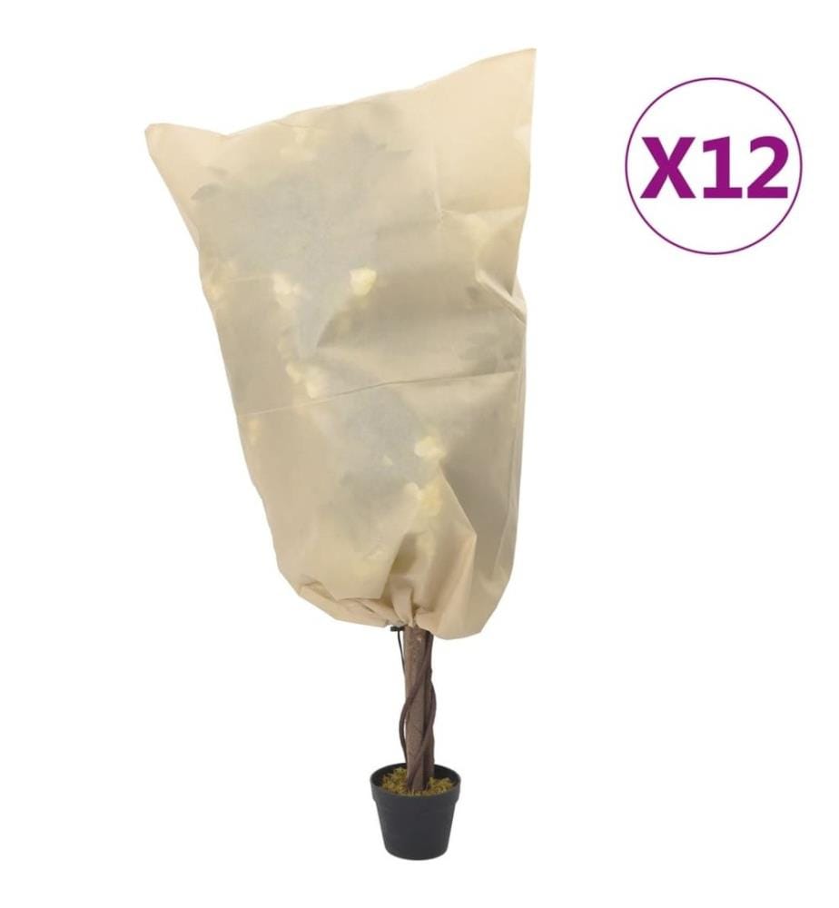 Housses de protection pour plantes avec cordon de serrage 12pcs