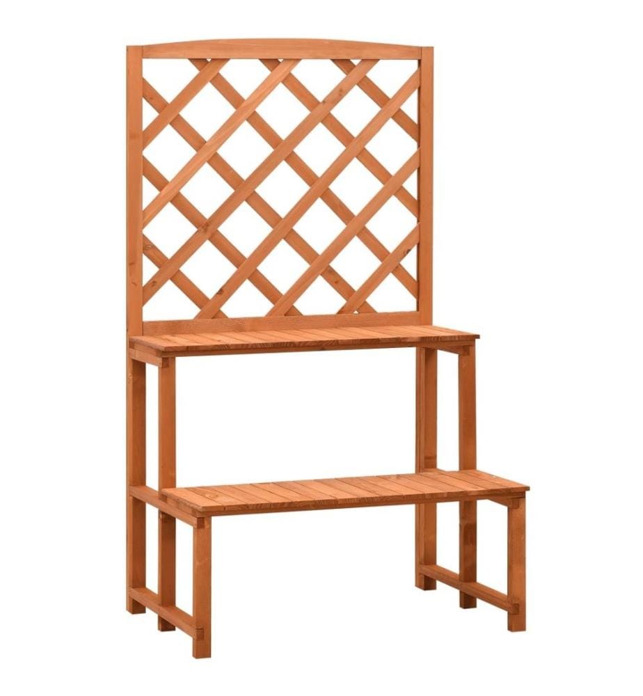 Support de plantes et treillis Orange 70x42x120cm Bois de sapin