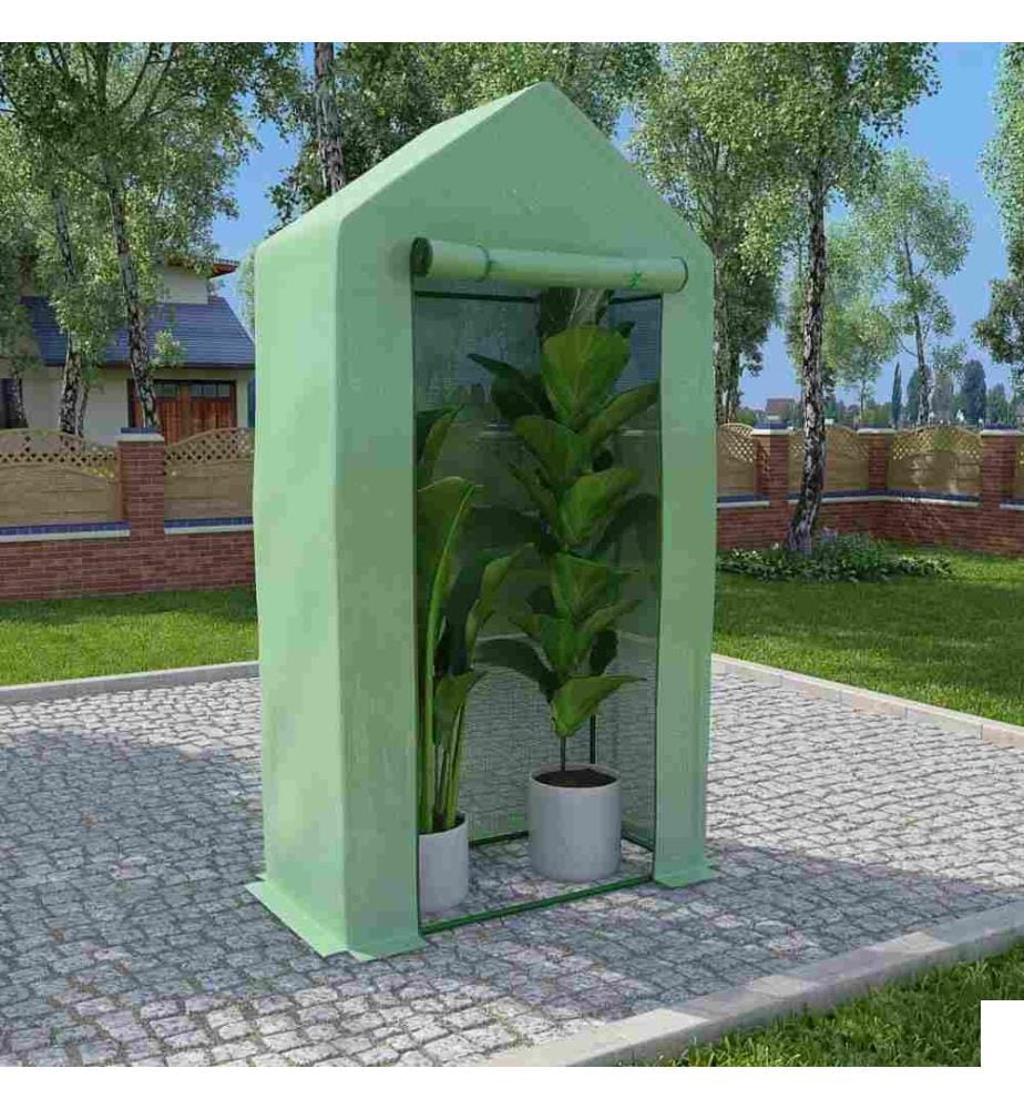 Serre avec cadre en acier 0,5 m² 1x0,5x1,9 m