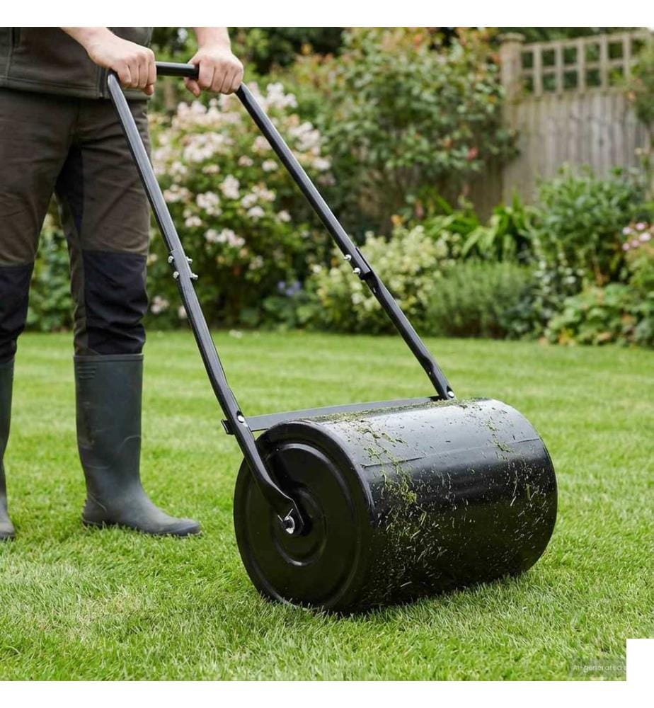 vidaXL Rouleau de jardin Noir 110 x 52 cm Fer
