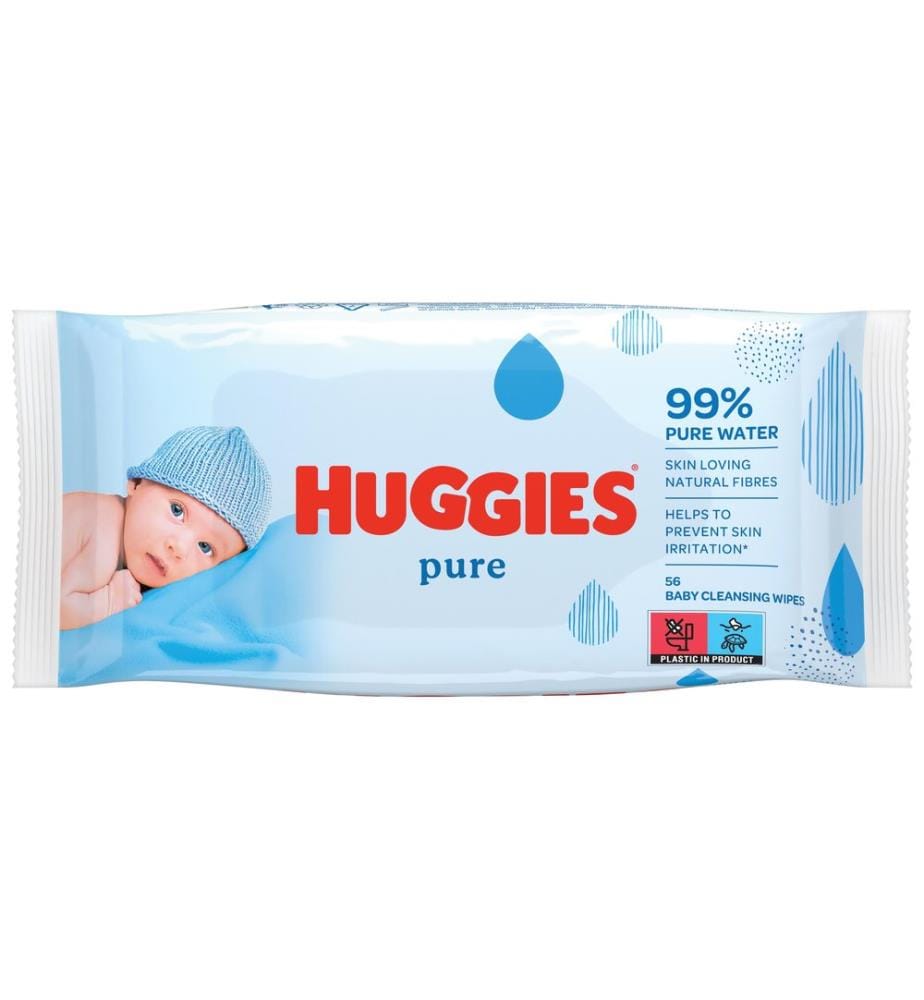 HUGGIES - Lingettes humides Pure Emballage individuel