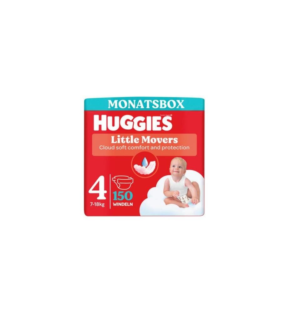 HUGGIES - Couches Little Movers Taille 4 / 150 pièces