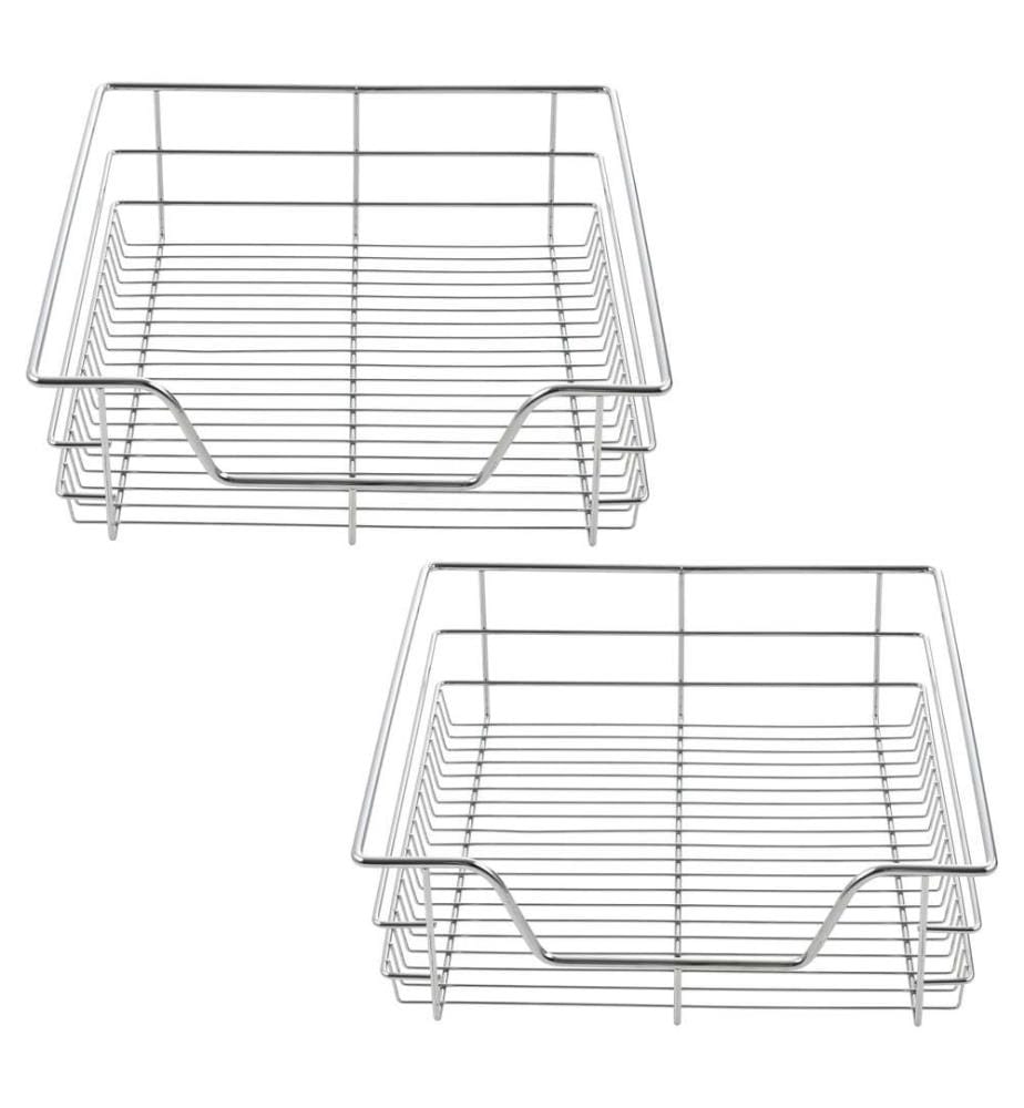 2x tiroirs télescopiques 50 cm de largeur d'armoire, rails inclus