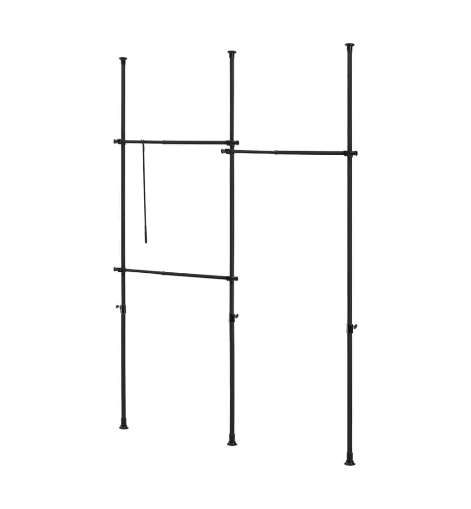 Portemanteau télescopique Kemi avec 3 barres de penderie 150 - 230 cm