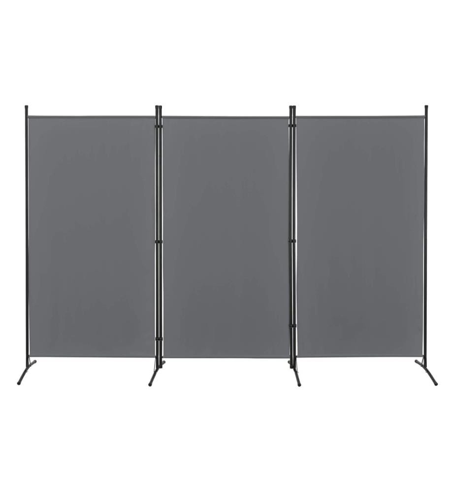 Paravent Teruel 3 panneaux 260x176 cm gris foncé
