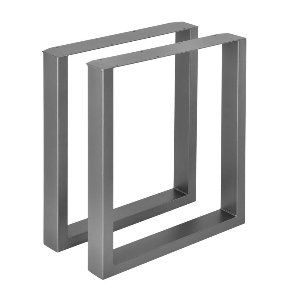 Pieds de table en métal, lot de 2, piétement de table Patins de table 60x72 cm