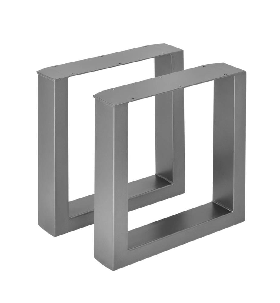 Pieds de table en métal, lot de 2 Pied de table 30x43 cm gris