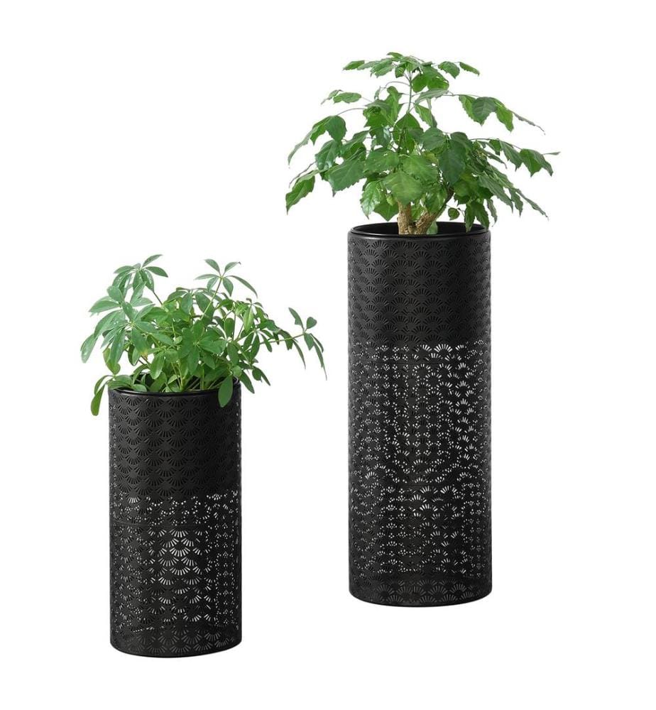 Support pour plantes Virton, lot de 2, noir