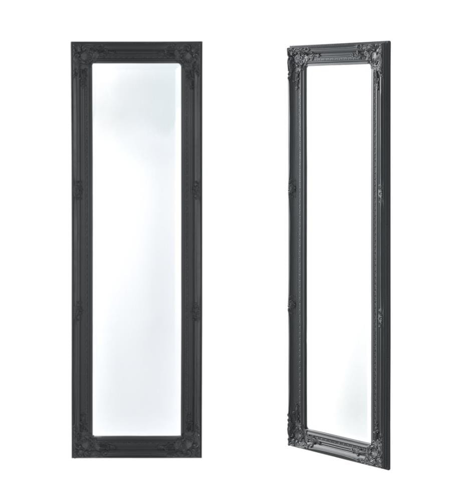Miroir mural Livorno 132 x 42 cm, miroir en pied, style antique, gris foncé