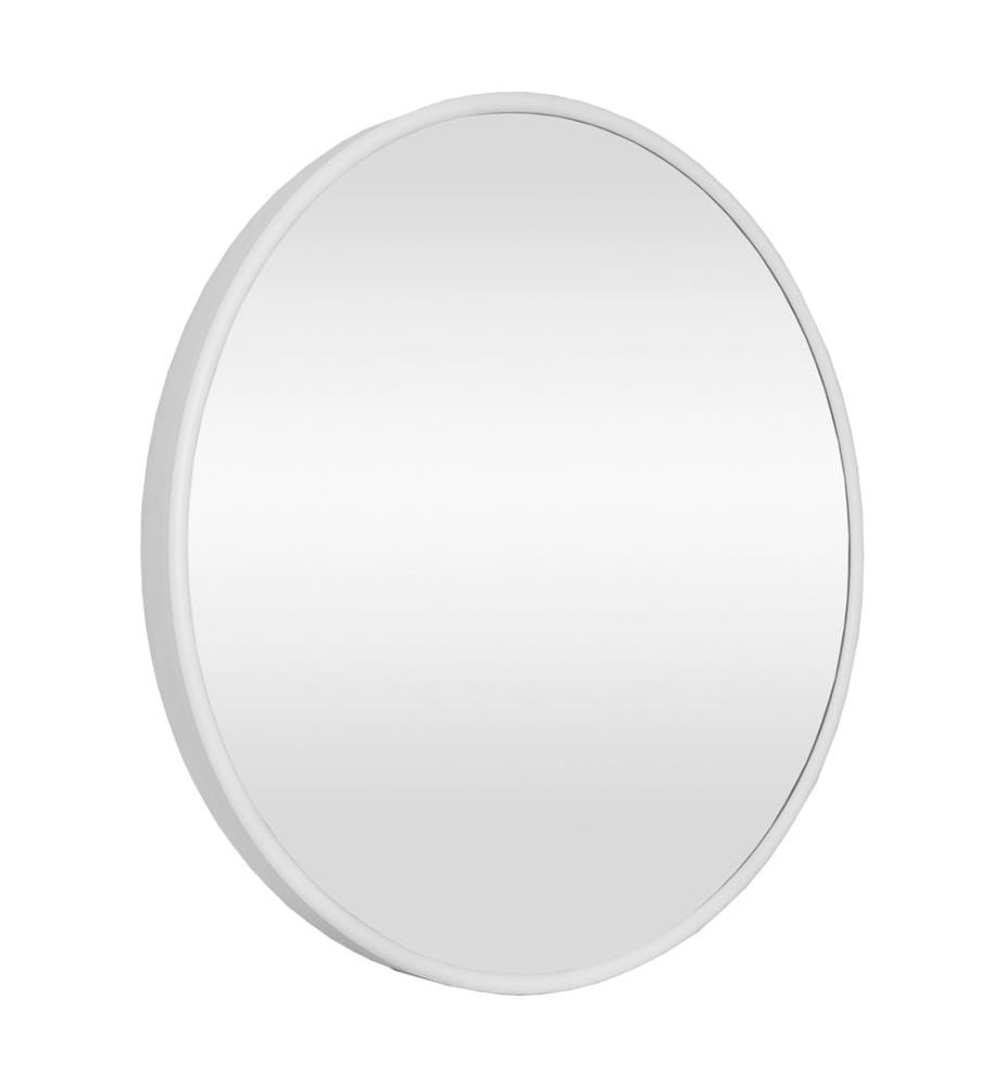 Miroir mural Ordona, Ø 50 cm, blanc mat