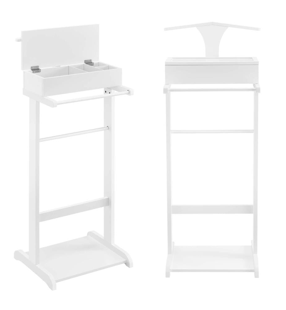 Porte-manteau « Herrendiener » 43,5 x 34,5 x 110 cm, en pin blanc