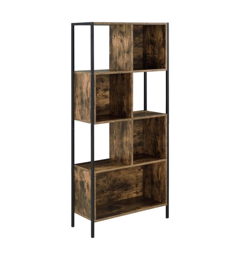 Bibliothèque Flakstad 153 x 73 x 30 cm, teinte bois foncé