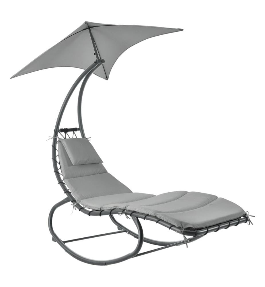 Chaise longue de salon Lamia avec toit, 160 kg, gris clair